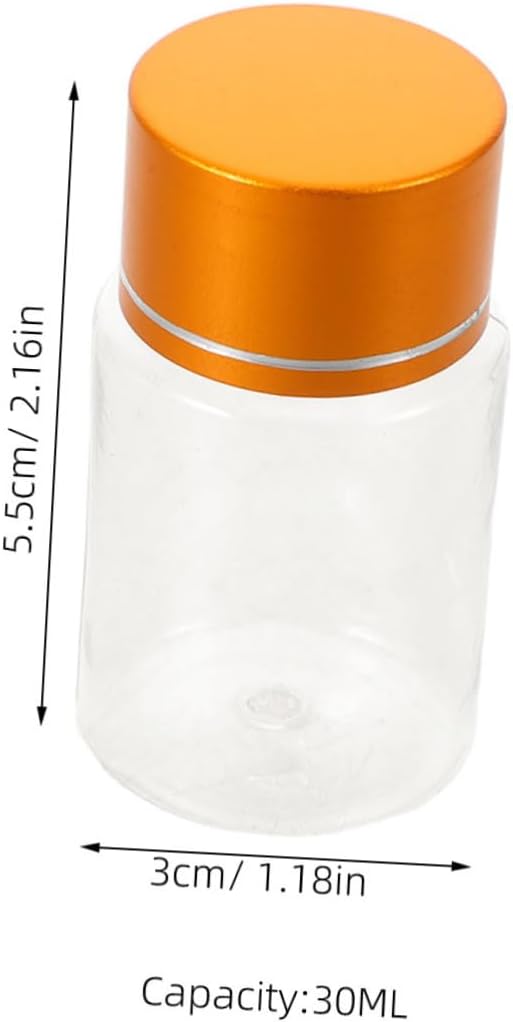 Holibanna 20pcs 30ml Pill Bottles with Airtight Leakproof Pet Plastic Lids for Tablets and Supplements, Small Medicine Storage Containers for Home Medicine Cabinet Organizer and Travel Use