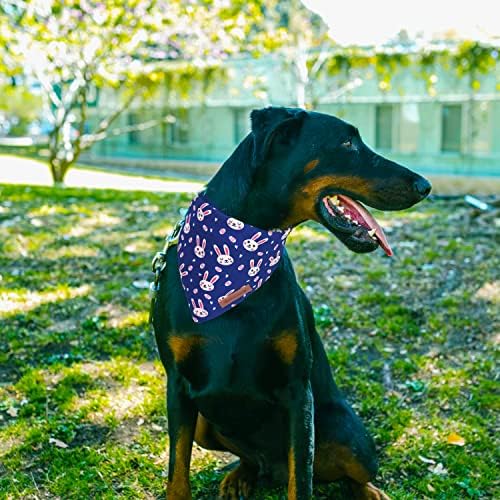 Realeaf Easter Dog Bandanas 2 Pack, Triangle Reversible Pet Scarf for Boy and Girl, Premium Durable Fabric, Holiday Bandana for Medium and Large Dogs (Large)