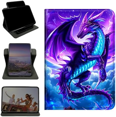 Case for Samsung Galaxy Tab S11 11" 2025, 360 Degree Rotating Stand with Multi-Angle Vertical & Horizontal Viewing Shockproof Protective Shell for Women Men, Galaxy Purple Dragon