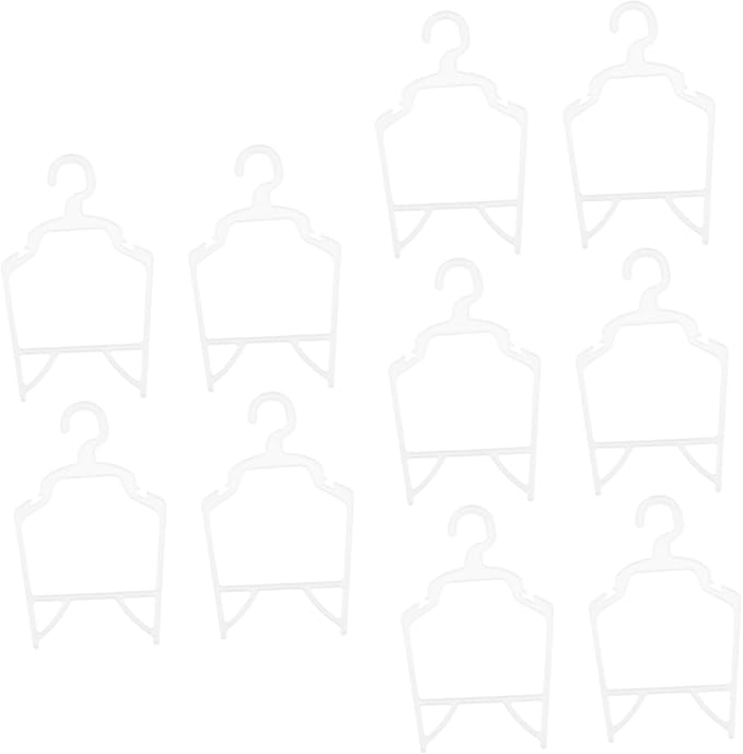 Cabilock 10pcs PP Pet Clothes Hangers Dog Apparel Organizers Compact Lightweight Holders for Pets