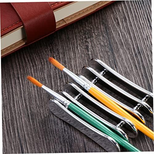6pcs Nail Art Pen Holder Golden Silver Stands for Nail Brush and Art Tools Portable Organizer for Manicure