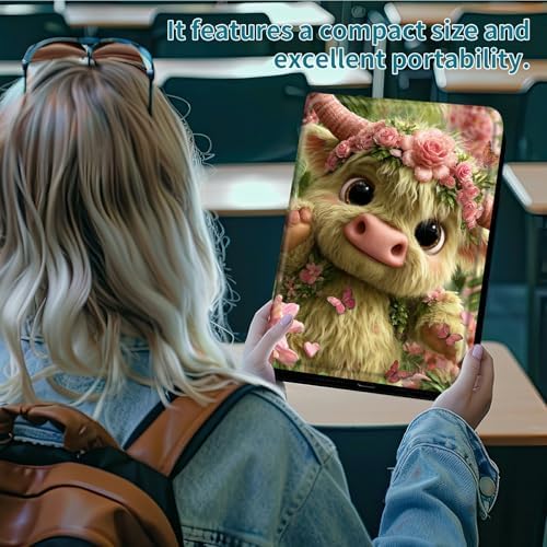 Case for Samsung Galaxy Tab S5e 10.5" 2019 SM-T720/725, 360 Degree Rotating Stand with Multi-Angle Vertical & Horizontal Viewing Shockproof Protective Shell for Women Men, Flower Cow Pink
