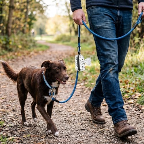 Dog Poop Bag Dispenser for Leash with Zippered - Cat Print