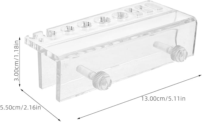 NUOBESTY Fish Tank Rack Aquarium Tool Holder Acrylic for Cleaning Tools | Portable Removable Organizer, Fits Water Grass Clips and Cutters, Lightweight Wall Mount Storage for Maintenance
