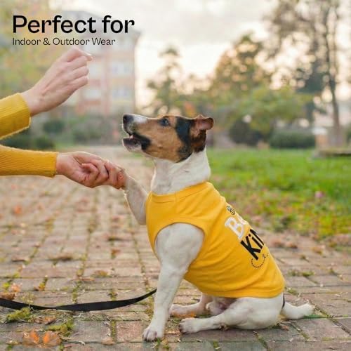 Parisian Pet Dog Shirt – 100% Cotton Shirts for Large Dogs – Sleeveless Puppy Vest – Lightweight and Breathable Pet Apparel – Soft Pullover Summer Dog Clothes - Stretchy T Shirts for Dogs