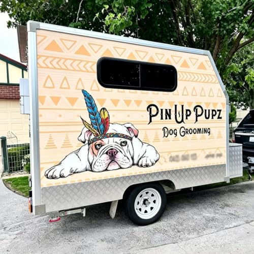 Commercial Mobile Pet Grooming Trailer Dog Grooming Station Trailer | Ideal for Professional Grooming Services with Practical Interior Design, Water Setup, Storage and Custom Solutions