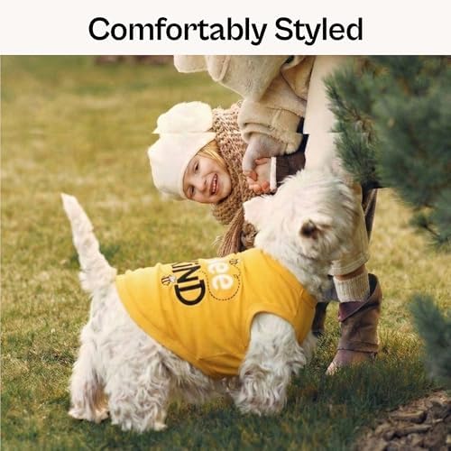 Parisian Pet Dog Shirt – 100% Cotton Shirts for Medium Dogs – Sleeveless Puppy Vest – Lightweight and Breathable Pet Apparel – Soft Pullover Summer Dog Clothes - Stretchy T Shirts for Dogs