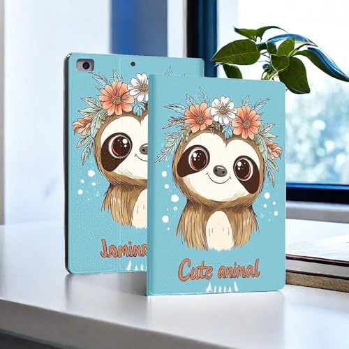 for Microsoft Surface Pro 11/10/9-13" 2024/2022 Tablet Case,Auto Wake/Sleep,Adjustable Stand Protective Cover - Cute Sloth Floral