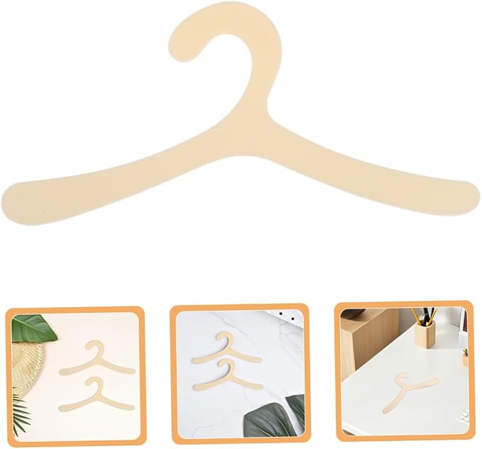 Toyvian 20pcs Pet Clothes Hanger Rack Space-Saving Plastic Hangers for Small Dogs Cats Lightweight Stylish Organizer for Pet Apparel and Costumes