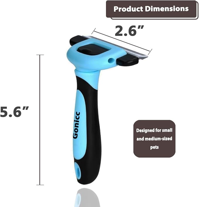 gonicc Professional Dog and Cat Brush Tool for Shedding Hair PDT- 1001(Small)