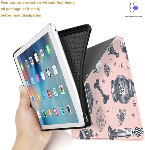 Tablet Case for iPad Pro 13 Inch M5/M4 (2025/2024,8th/7th Generation),Shockproof Protective Cover with Stand,Auto Wake/Sleep,Goth Skull