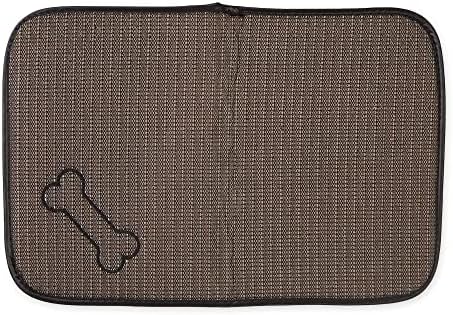 Bone Dry Machine Washable, Ultra Absorbent Pet Mat, 12x18", Red Stripe
