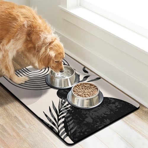 Dog Food Mats for Floors, Absorbent Dog Bowl Mat for Food and Water Dispenser, Quick Dry Cat Food Mat Pet Supplies