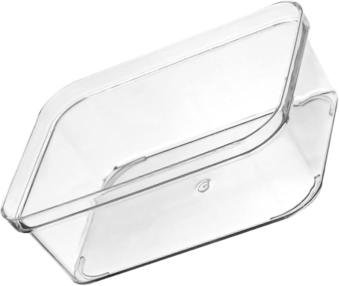 GOTOTOP Drawer Organizers, Transparent PET Drawer Storage Trays, Stackable Divider Box for Kitchen Bathroom Office Bedroom, Visible Classified Storage for Daily (Medium Square Box)