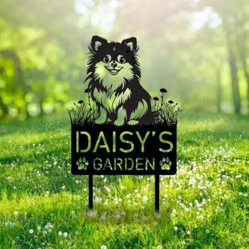 Custom Pomeranian Memorial Stake, Sympathy Dog Loss Gift, Flowerbed Decor | Dog Memorial Gifts for Loss of Dog, Headstones for Graves, Memorial Plaques for Outdoors, Garden Decor, Sympathy Gift