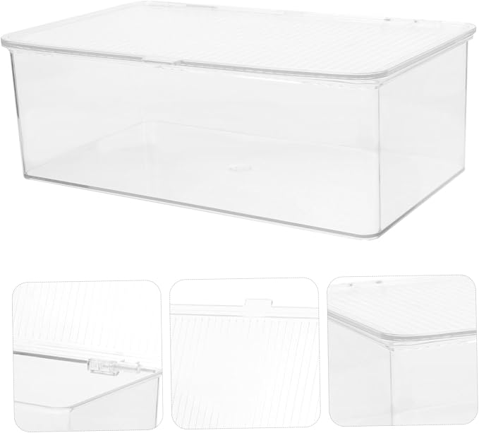 Portable DVD Storage Box with Lid, Dustproof PET Organizer | Large Capacity Container for CDs and Discs, Lightweight, Space Saving, Household Media Storage