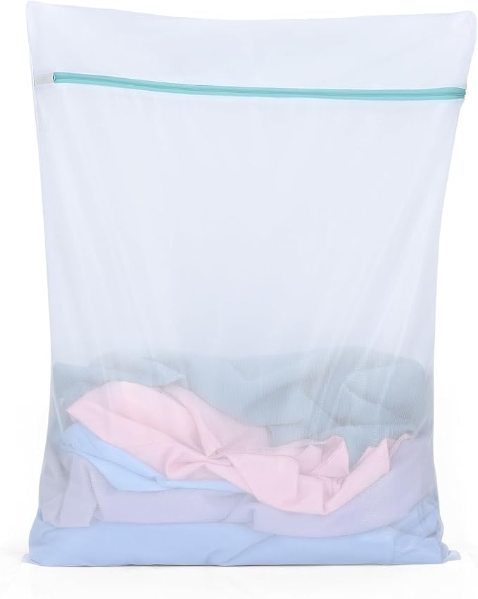 OTraki Mesh Laundry Bag for Delicates, 24 x 32 inch Large Mesh Delicates Bag for Washing Machine, Zippered Net Laundry Bag for Sweater Bed Sheet Blanket Toy College Dorm Don't Drying, Melting 140-176℉ | Laundry Net Bag with Zipper for Sweater Bed Sheet...