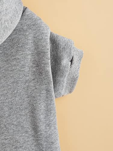 QWINEE Basic Dog Hoodie Sweatshirt Puppy Sweater Warm Cat Costumes Pet Clothes for Chihuahua Puppy Kitten Small Medium Dogs Light Grey Medium