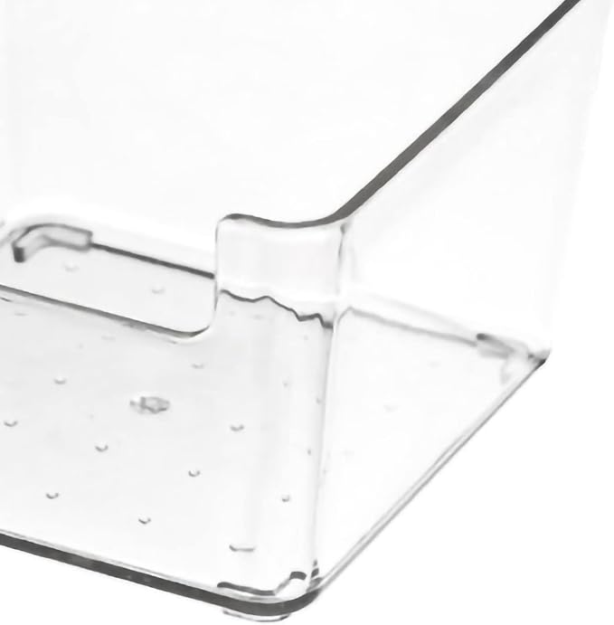 Clear PET Drawer Storage Dividers Stackable Transparent Trays for Kitchen Bathroom Office Multi Compartment Drawer Box 8 (Small Square Box)