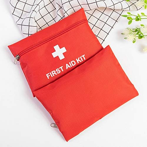Red First Aid Bag Empty First Aid Kit Empty Waterproof First Aid Pouch Small Mini for First Aid Kits Pack Emergency Hiking Backpacking Camping Travel Car Cycling (Red, 7.9x5.5 12 Pack)