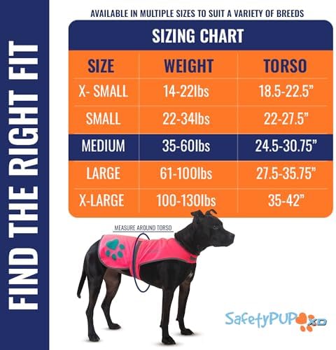 Reflective Dog Vest, Hi Vis Safety Gear for Low-Light Morning & Night Walks