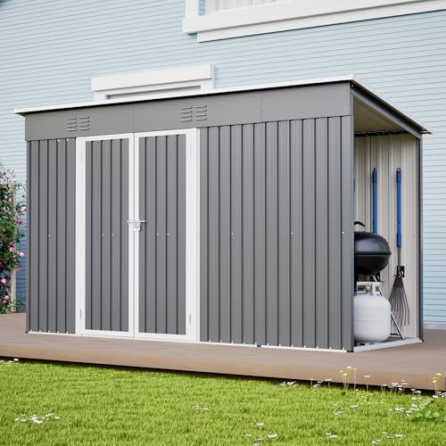Outdoor Metal Storage Sheds Garden Cabinets 10x4 Lockable