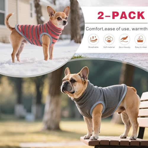 Idepet Dog Fleece Sweater,Soft Puppy Sweatshirt Warm Winter Shirt