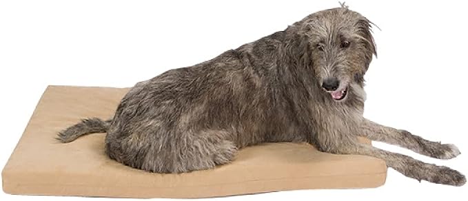Pet Support Systems Orthopedic Dog Bed - Gel Memory Foam Pet Bed, Luxury Washable Dog Bed for Sleeping and Support (Removable Cover, Medium Tan Dog Bed)