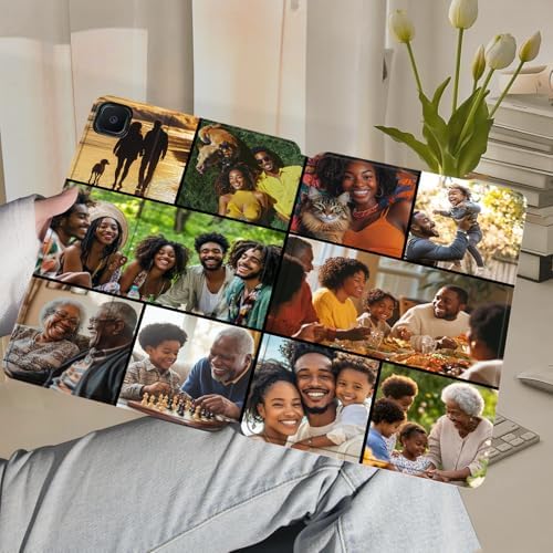 Custom Photo Personalized Flip Case for Samsung Galaxy Tab S6 lite 10.4 inch(2024),Model Code: SM-P620/P625, Samsung Galaxy Tablet Customized Picture Text Leather Stand Cover Protective Case