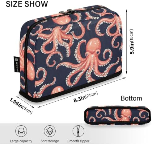 Octopus Illustration Pencil Case for Kids Girls Boys | Large Pencil Pouch Pen Bag Holder with Big Capacity