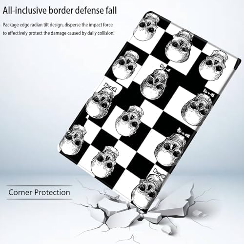 Bxgolkgd Tablet Case for Samsung Galaxy Tab A7 Lite 8.7 Inch 2021(SM-T220/T225/T227),Shockproof Stand Cover with Heat Dissipation,Auto Wake/Sleep Function,Skull