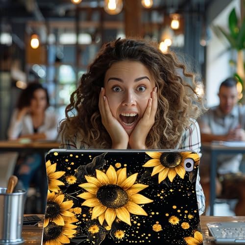 for Microsoft Surface Pro 8-13" 2021 Tablet Case,Auto Wake/Sleep,Adjustable Stand Protective Cover - Sunflower