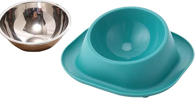 No Spill Cat Bowl Ant Proof Cat Dish for Kitten Pet Dog Small Animals Mint S