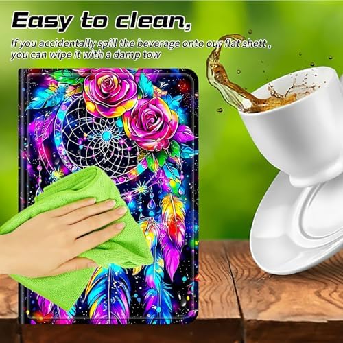 Universal Case for T-Mobile Revvl Tab 2 10.1" Model:9185W 2025/Revvl Tab 5G 10.36" 2023, 360 Degree Rotating Kickstand Protective Stand Shell Cover for 9"-10.5", Artistic Dreamcatcher