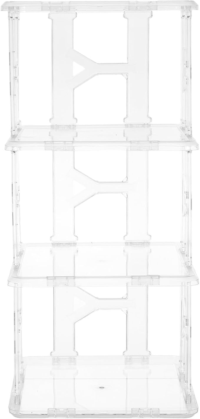 Ipetboom Multi Tier Cap Organizer 4 Tier Pet Stackable Storage Box | Design, Tabletop Use, Small-room Placement, Protects Shape and Prevents Squashing