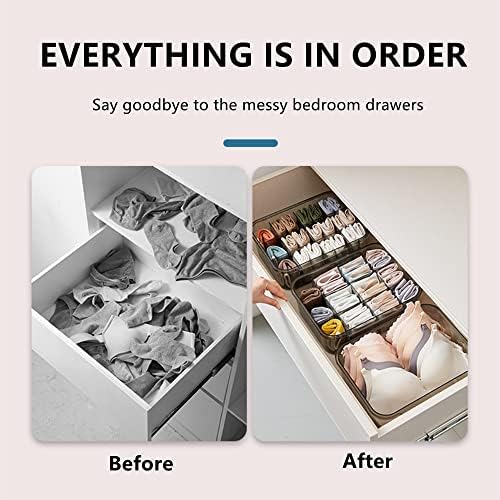 Xicennego Minimalist Clear Underwear Storage Box, Plastic Drawer Organizer, Wardrobe Organizer for Socks, Underwear, Bra, Tie
