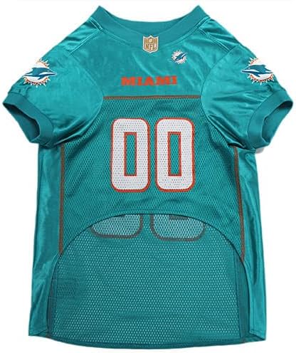 Pets First NFL Miami Dolphins Dog Jersey, Size X-Large, Football Shirt Costume for Pet, Dog Sports T-Shirt, NFL Team Clothing for Cats, Licensed Pet Apparel Available in 7 Sizes and 32 Teams