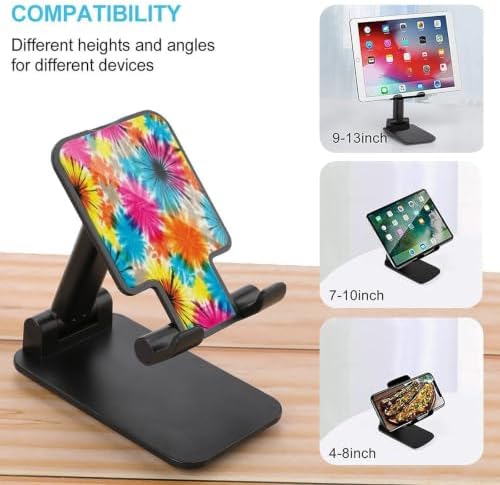 Universal Adjustable Tribal Ethnic Tie Dye Phone Stand | Portable, Desktop Cell Phone Stand, Smartphone Holder, Online Video Calls, Travel Accessories