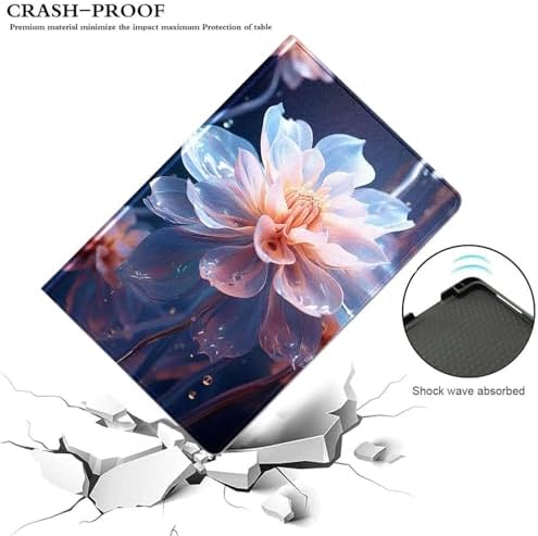 for Samsung Galaxy Tab S9 11" 2023(SM-X710/X716B/X718U) Tablet Case,Premium Leather Folio Stand Auto Wake/Sleep,Multiple Viewing Stand,Violet Flower