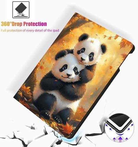 for Microsoft Surface Pro X/Pro X Plus-13 2019/2020/2021/2024 Tablet Case,Auto Wake/Sleep,Adjustable Stand Protective Cover - Cute Panda