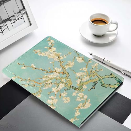 for Samsung Galaxy Tab A 8.4 Tablet Case SM-T307,Premium Leather Folio Stand Auto Wake/Sleep,Multiple Viewing Stand,Almond Blossom by Vincent Van Gogh
