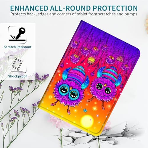 Case for Samsung Galaxy Tab A7 10.4" 2022/2020, 360 Degree Rotating Stand with Multi-Angle Vertical & Horizontal Viewing Shockproof Protective Shell for Women Men, Honey Sunset