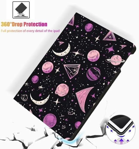 for Microsoft Surface Pro 11/10/9-13" 2024/2022 Tablet Case,Auto Wake/Sleep,Adjustable Stand Protective Cover - Star Moon Planet