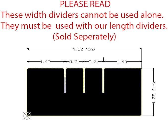 (24-Pack) Large Drawer Configurable Width Dividers compatible with Akro-Mils Plastic Storage Craft Cabinets, (Dividers Only)