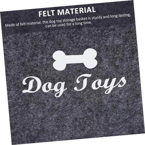 Holibanna Pet Toy Storage Organizer Thick Felt Bin for Dog and Cat Toys Versatile Container for Home Organization Living Room Bedroom and More