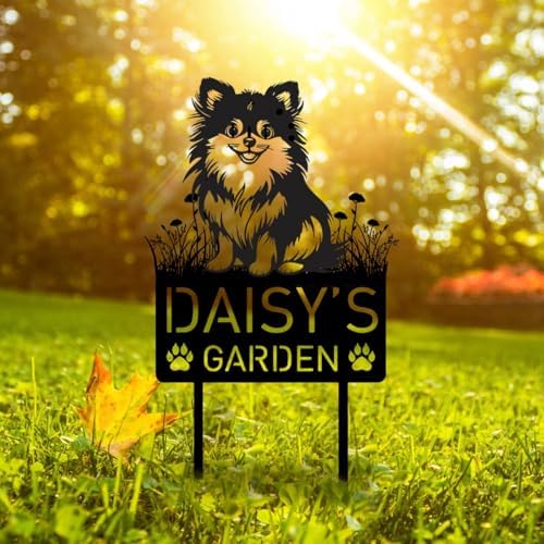 Custom Pomeranian Memorial Stake, Sympathy Dog Loss Gift, Flowerbed Decor | Dog Memorial Gifts for Loss of Dog, Headstones for Graves, Memorial Plaques for Outdoors, Garden Decor, Sympathy Gift