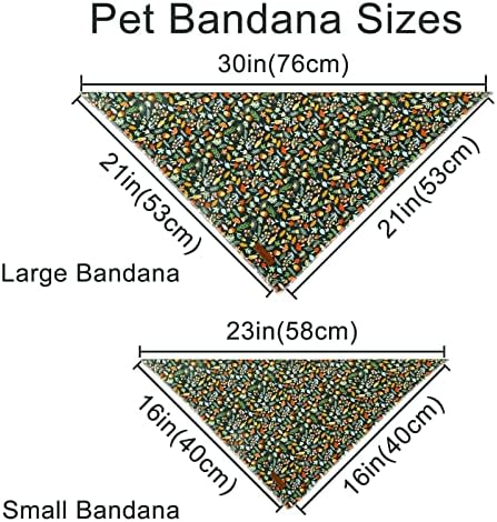 Fall Dog Bandana, UP URARA PUP Puppy Bandana for Small,Medium Dog, Comfortable Cotton Triangle Bid Scarf Dog, Pet Kerchief for Girl Boy Dogs or Cats, Fancy Fall Classic Dog Bid Scarf
