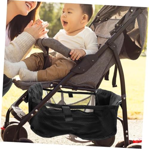 Totority 2pcs Stroller Organizer Mesh Basket Underseat Storage for Gear Shopping Bags and Toys Durable Hanging Storage Hamper for Umbrella and Pet Strollers