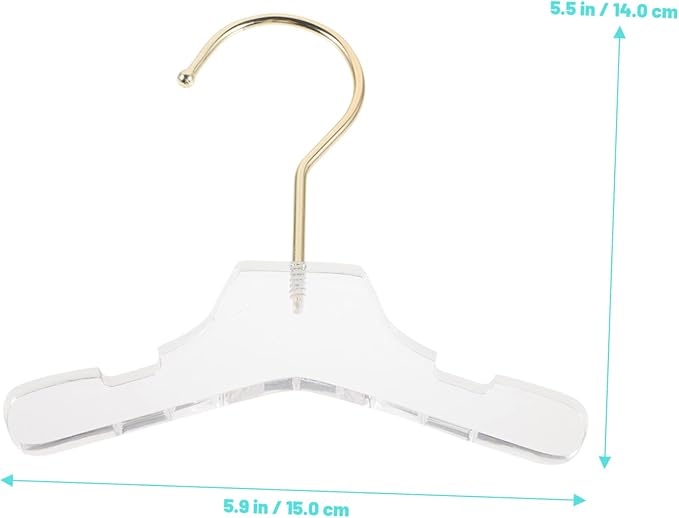 GANAZONO 2pcs Acrylic Pet Clothes Rack Hangers Dog Cat Apparel Organizers Non-Skid Design for Easy Hanging for Pet Coat Storage Convenient Accessories