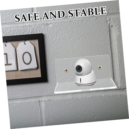Happyyami Wall-Mounted Floating Shelf for Baby Monitor Small Storage Rack Security Camera Holder Sturdy Wall Shelf for Toys and Collectibles for Nursery and Home Organization